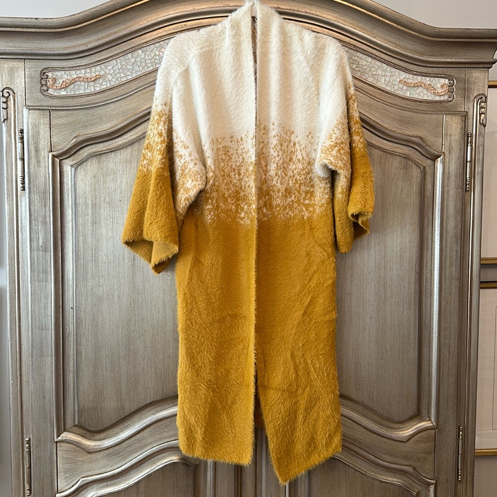 3/4 sleeve length long cardigan-